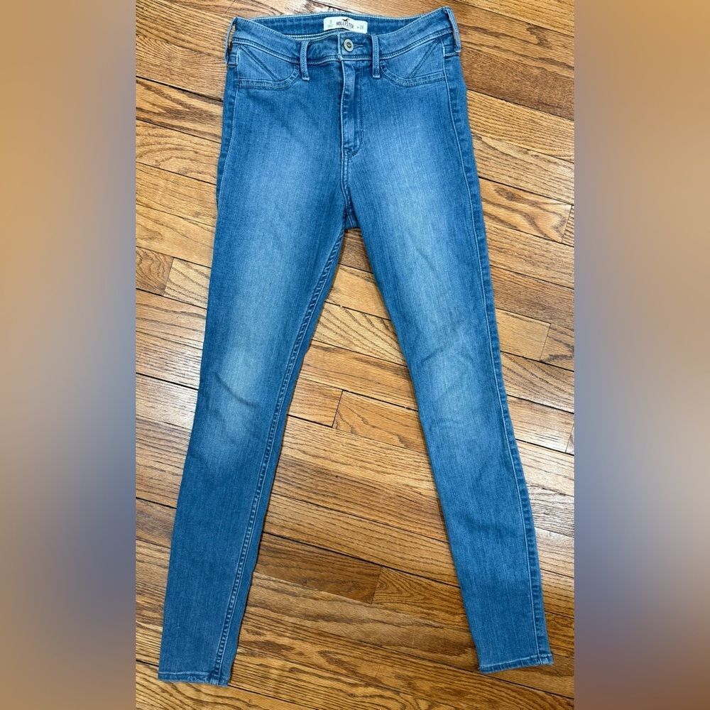 Hollister Jeggings Jeans Leggings Medium Wash Soft Stretch Denim Juniors size 3